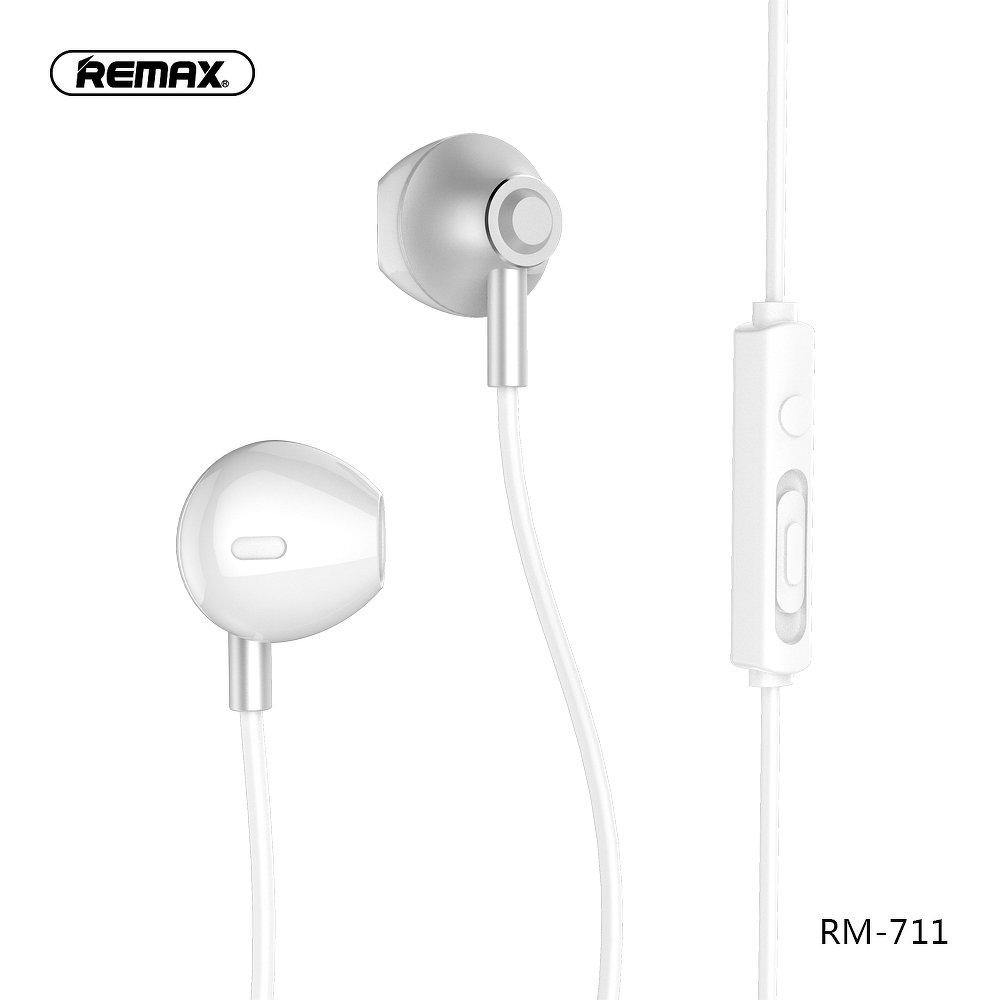 Remax earphones rm-711 silver - TopMag