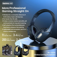 Заредете изображение във визуализатора на галерията – Remax headphone wireless stereo gaming rb-750hb (with cable) black - TopMag
