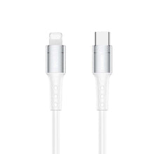 Заредете изображение във визуализатора на галерията – Remax кабел type c към apple lightning 8-pin power delivery pd20w chaining fast charging rc-198i white - TopMag
