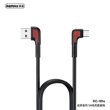 Заредете изображение във визуализатора на галерията – Remax кабел usb to typ c zenax 5a fast charging rc-181a black - TopMag
