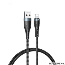Заредете изображение във визуализатора на галерията – Remax кабел за apple iphone lightning 8-pin 2,4a sailing rc-c006 1 meter black - TopMag
