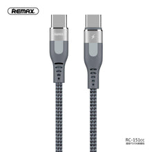 Заредете изображение във визуализатора на галерията – Remax super pd fast charging кабел type-c to type-c rc-151cc silver - само за 12.99 лв

