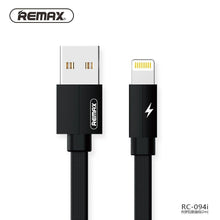 Заредете изображение във визуализатора на галерията – Remax usb кабел за iPhone lightning rc-094i (2 метра) черен - TopMag
