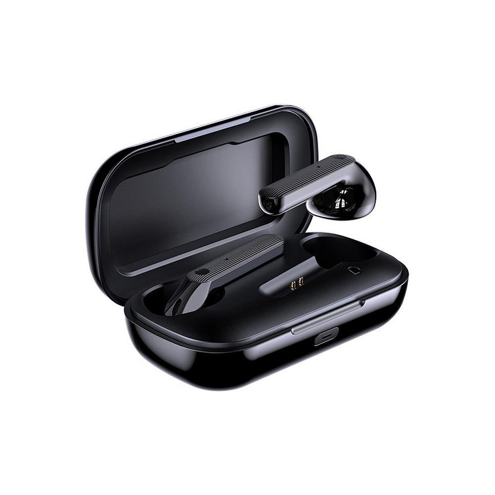 Remax wireless stereo earbuds tws-18 with docking station black - TopMag