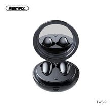 Заредете изображение във визуализатора на галерията – Remax wireless stereo earbuds tws-9 with docking station and mirror black - TopMag
