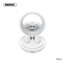 Заредете изображение във визуализатора на галерията – Remax wireless stereo earbuds tws-9 with docking station and mirror white - TopMag
