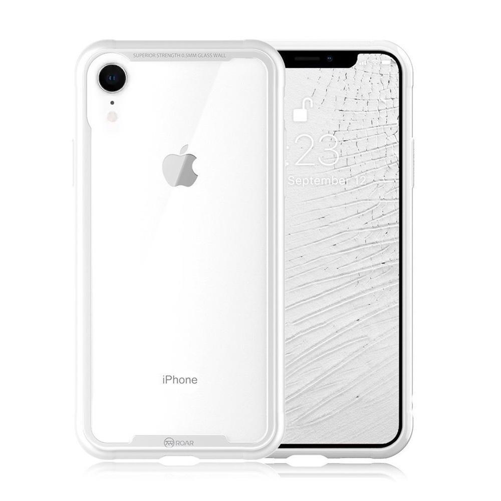 Roar стъклен протектор и airframe гръб за iPhone xr бял - само за 19.2 лв