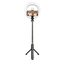 Заредете изображение във визуализатора на галерията – Selfie stick led ring tripod + remote control black sstr-18 - TopMag
