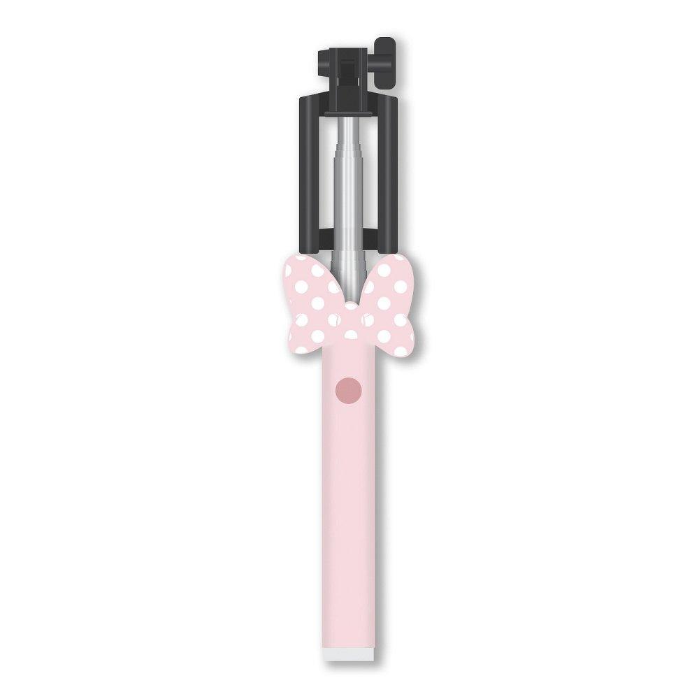 Selfie stick with licence with remote contol bluetooth disney minnie 002 pink - TopMag