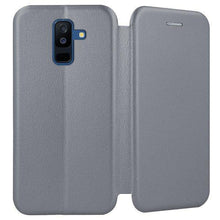 Заредете изображение във визуализатора на галерията – Калъф тип книга forcell elegance за samsung a6 plus 2018 сив - TopMag
