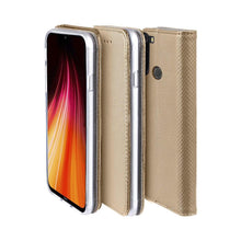 Заредете изображение във визуализатора на галерията – Smart калъф тип книга - xiaomi redmi note 8 златен - само за 10.99 лв
