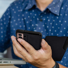 Заредете изображение във визуализатора на галерията – Smart view калъф тип книга за xiaomi redmi note 11 5g / note 11t 5g / poco m4 pro 5g black - TopMag
