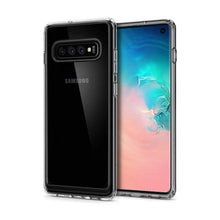 Заредете изображение във визуализатора на галерията – Spigen crystal hybrid гръб за samsung s10 прозрачен - само за 39.2 лв
