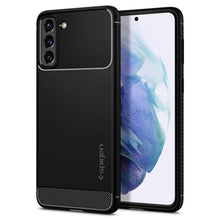Заредете изображение във визуализатора на галерията – Spigen rugged  armor do samsung s21 plus matte black - само за 34 лв
