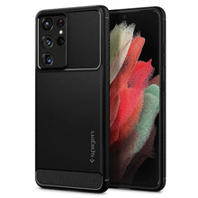 Заредете изображение във визуализатора на галерията – Spigen rugged armor for samsung s21 ultra matte black - TopMag
