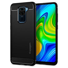 Заредете изображение във визуализатора на галерията – Spigen rugged armor for xiaomi redmi note 9 matte black - само за 34 лв

