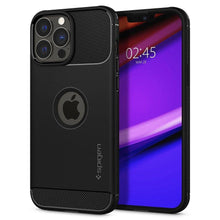 Заредете изображение във визуализатора на галерията – Spigen rugged armor гръб за iphone 13 pro max matte black - TopMag
