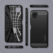 Заредете изображение във визуализатора на галерията – Spigen rugged armor гръб за samsung a22 5g matte черен - TopMag
