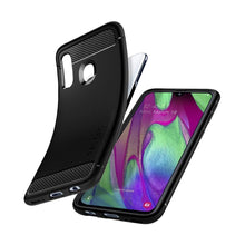 Заредете изображение във визуализатора на галерията – Spigen rugged armor гръб за samsung a40 черен - само за 31.6 лв
