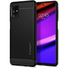 Заредете изображение във визуализатора на галерията – Spigen rugged armor за sasmsung m31s черен мат - само за 34 лв
