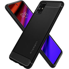Заредете изображение във визуализатора на галерията – Spigen rugged armor за sasmsung m31s черен мат - само за 34 лв
