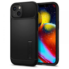 Заредете изображение във визуализатора на галерията – Spigen slim armor case гръб за iphone 13 mini black - TopMag
