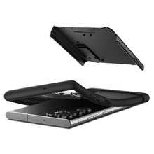 Заредете изображение във визуализатора на галерията – Spigen slim armor for samsung s22 ultra black - TopMag
