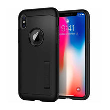 Заредете изображение във визуализатора на галерията – Spigen slim armor гръб - iPhone x / xs   черен - само за 42.8 лв
