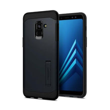 Заредете изображение във визуализатора на галерията – Spigen slim armor гръб за samsung a8 2018 черен - само за 43 лв
