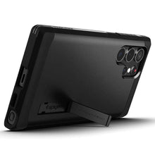 Заредете изображение във визуализатора на галерията – Spigen tough armor case for samsung s22 ultra black - TopMag
