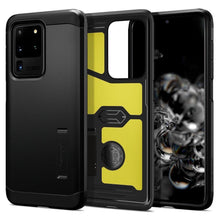 Заредете изображение във визуализатора на галерията – Spigen tough armor гръб за samsung s20 ultra черен - само за 47.3 лв

