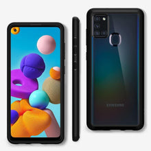 Заредете изображение във визуализатора на галерията – Spigen ultra hybrid гръб за samsung a21s мат черен - само за 38.4 лв
