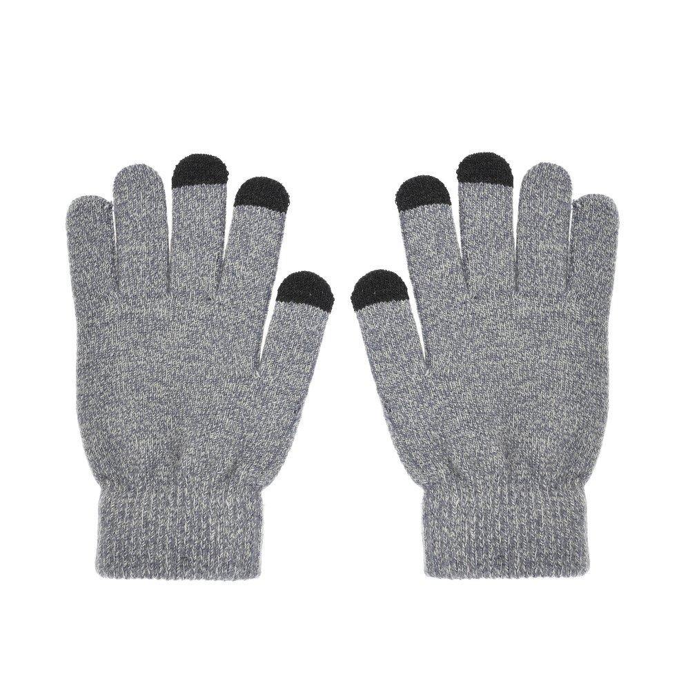 Touch screen gloves triangle for woman grey - TopMag