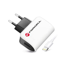 Заредете изображение във визуализатора на галерията – Travel charger for iPhone 8-pin + кабел forcell - TopMag
