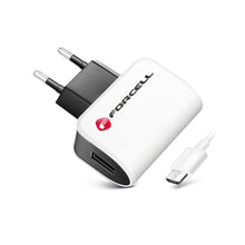 Заредете изображение във визуализатора на галерията – Travel charger micro usb universal 1a + кабел forcell - TopMag
