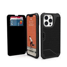 Заредете изображение във визуализатора на галерията – ( uag ) urban armor gear metropolis case for iphone 13 pro max black kevlar - TopMag
