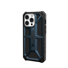 Заредете изображение във визуализатора на галерията – ( uag ) urban armor gear monarch гръб за iphone 13 pro blue - TopMag
