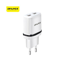 Заредете изображение във визуализатора на галерията – Wall charger awei c930 2xusb black - само за 18.8 лв
