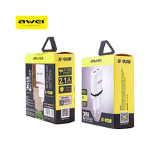 Заредете изображение във визуализатора на галерията – Wall charger awei c930 2xusb black - само за 18.8 лв
