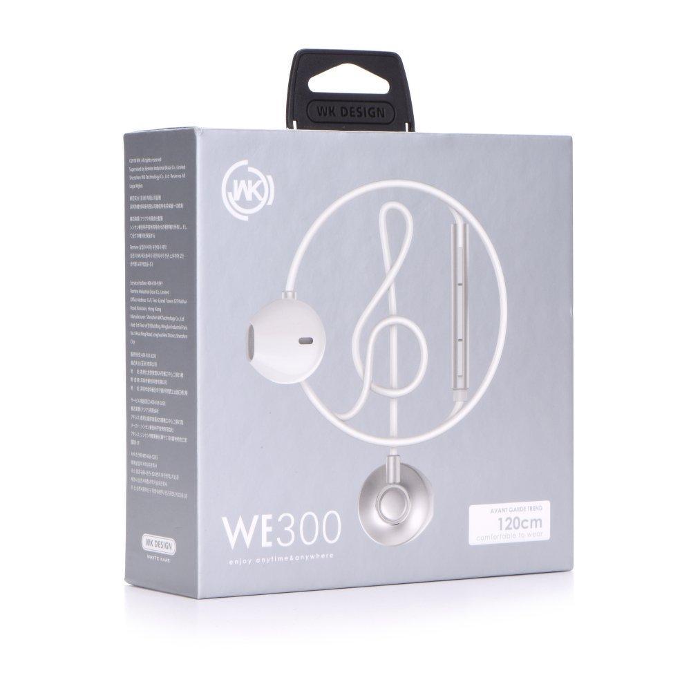 Wk-Design earphone stereo we300 бял - само за 9.99 лв