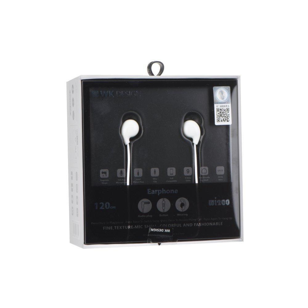 Wk-Design earphone stereo wi200 бял - само за 21.6 лв