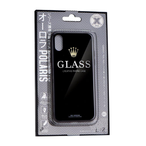 Wk-Design polaris series стъклен гръб за iPhone 7 /  8  / SE 2020черен - само за 22.8 лв